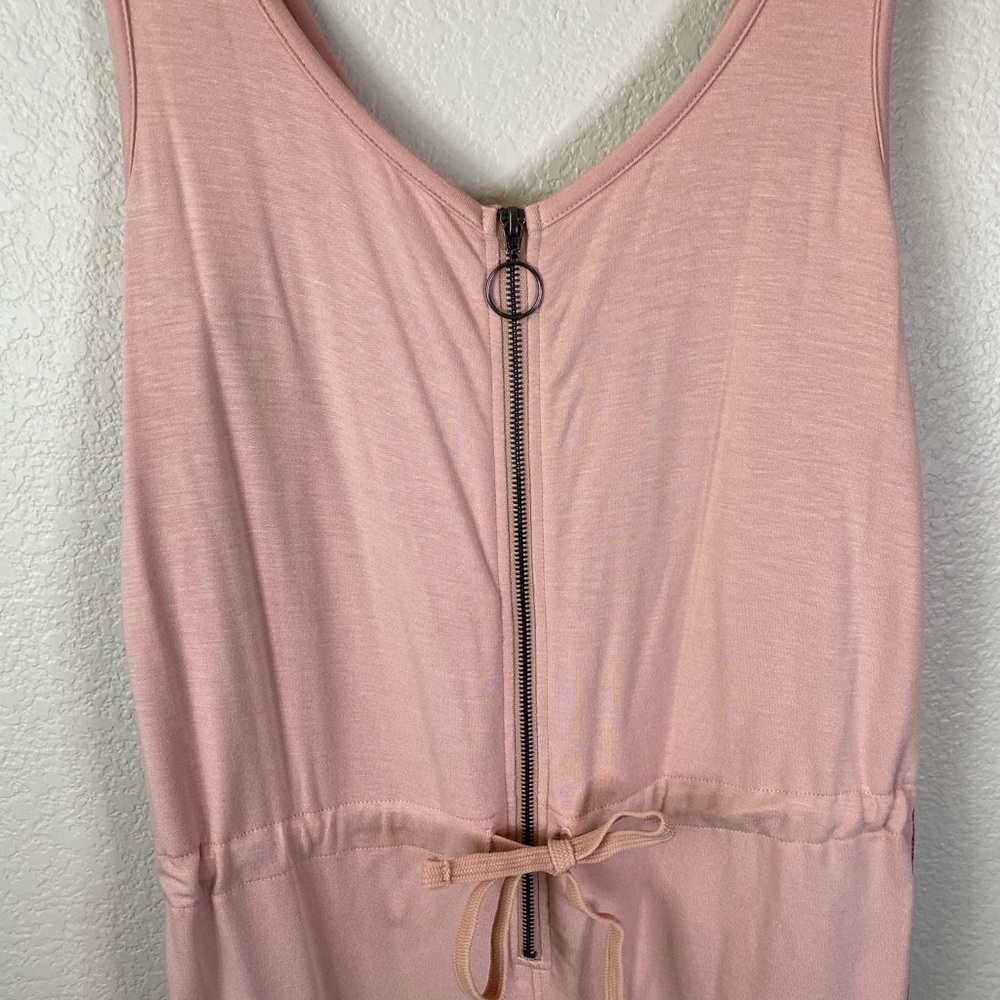 David Lerner x Revolve Pink Tie Waist Metallic Stripe Jumpsuit Size S - Picture 9 of 13